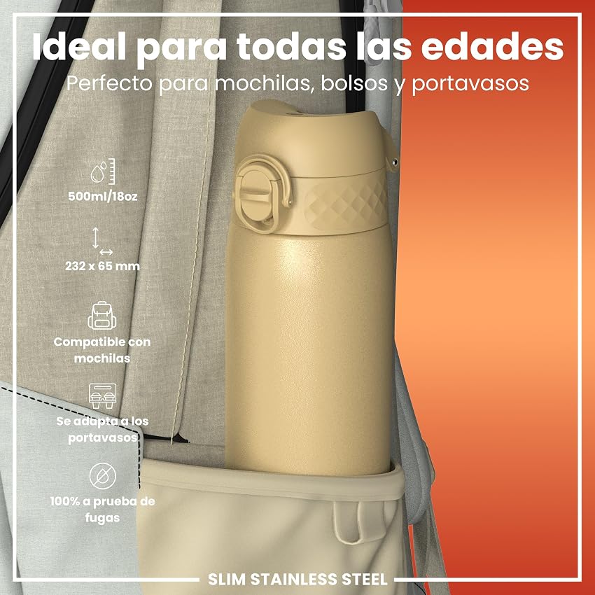 Detalle 2 de ION8 Botella Agua Inox 600 ml 🚰