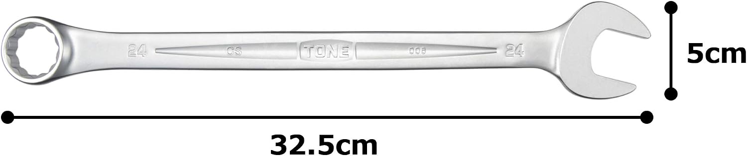 Detalle de トネ(TONE) CS-24 コンビネーションスパナ 二面幅24mm・全長327mm