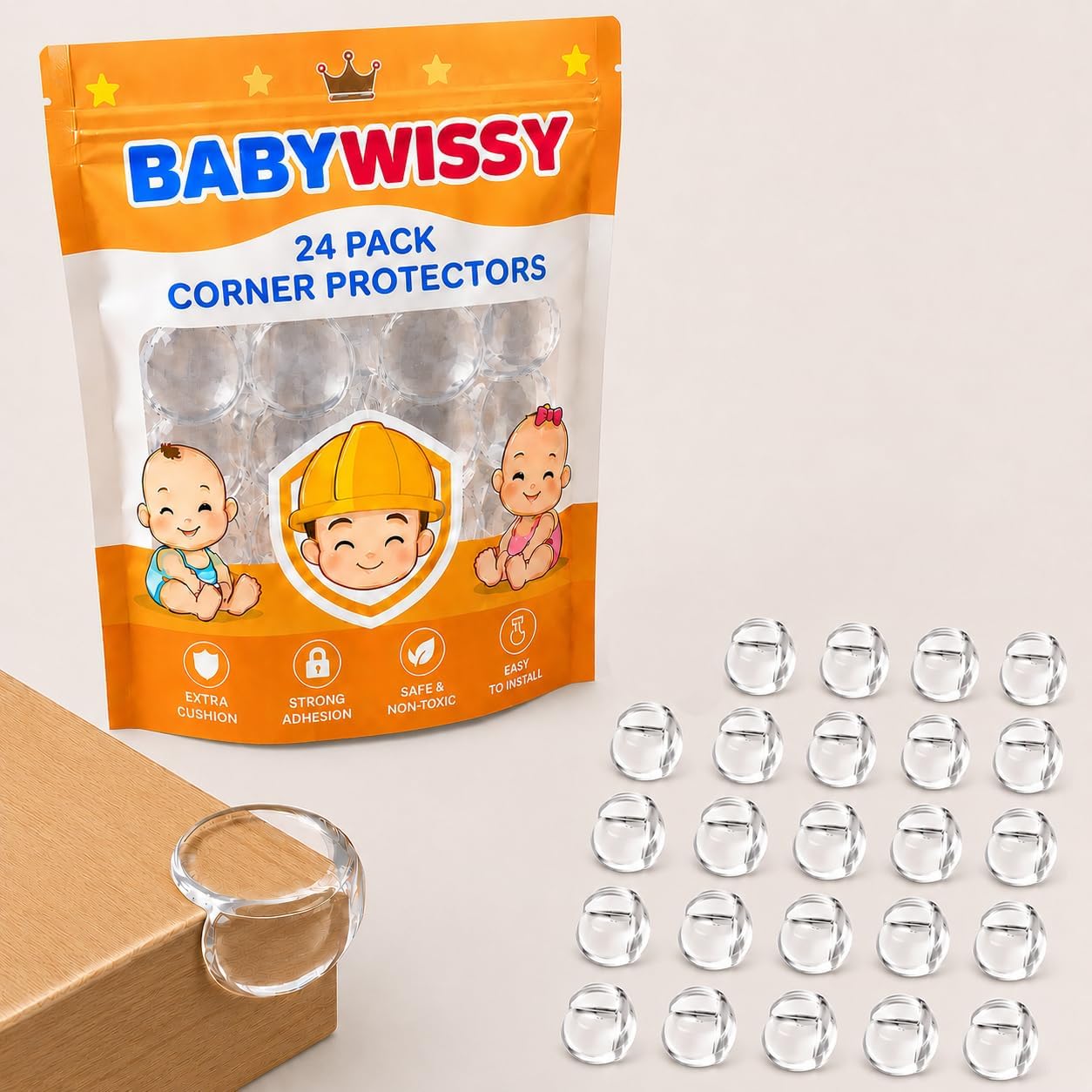 Detalle de Baby Wissy Corner Protectors 24-Pack