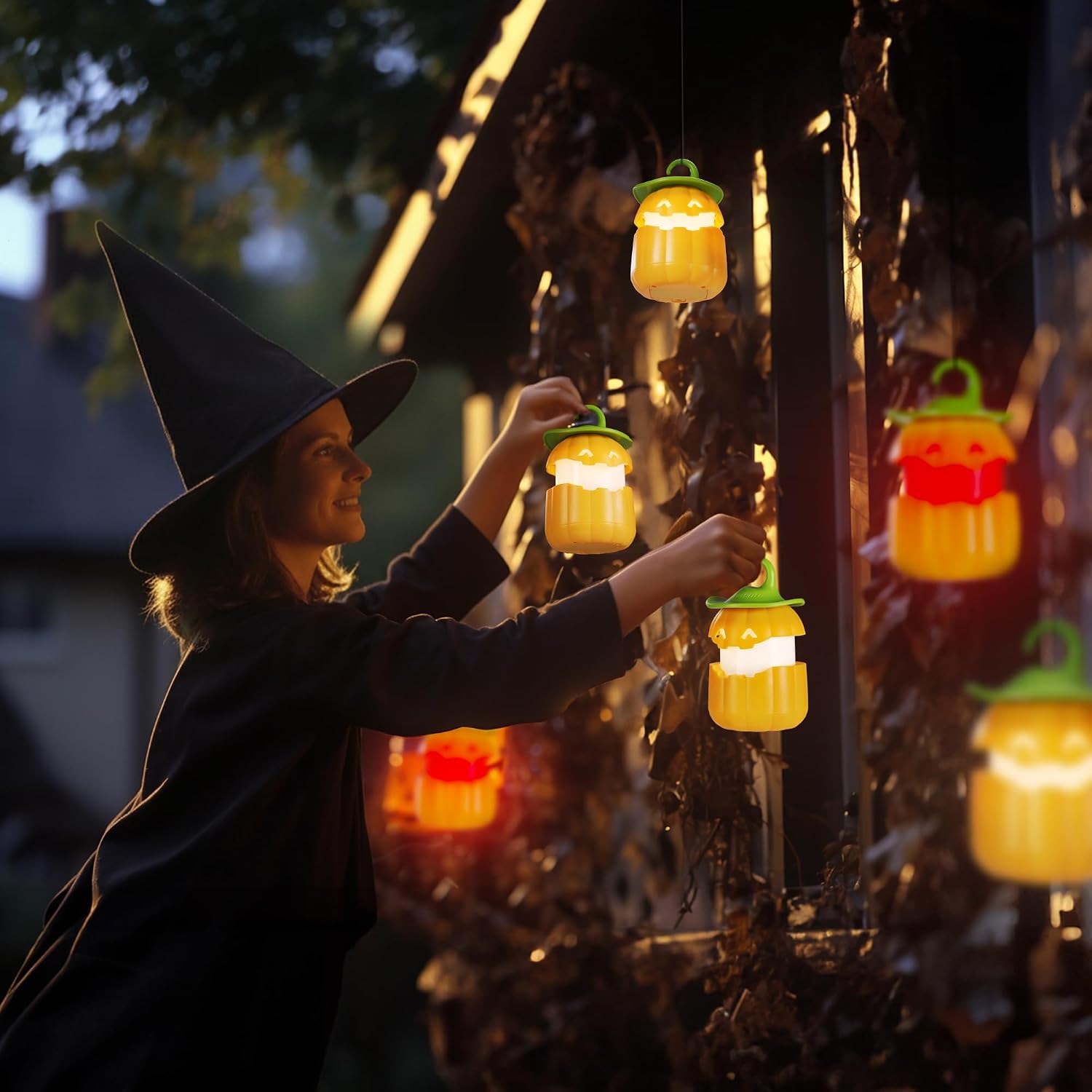 Thumbnail 6 de Everbrite Lot de 3 citrouilles lumineuses Halloween 🎃