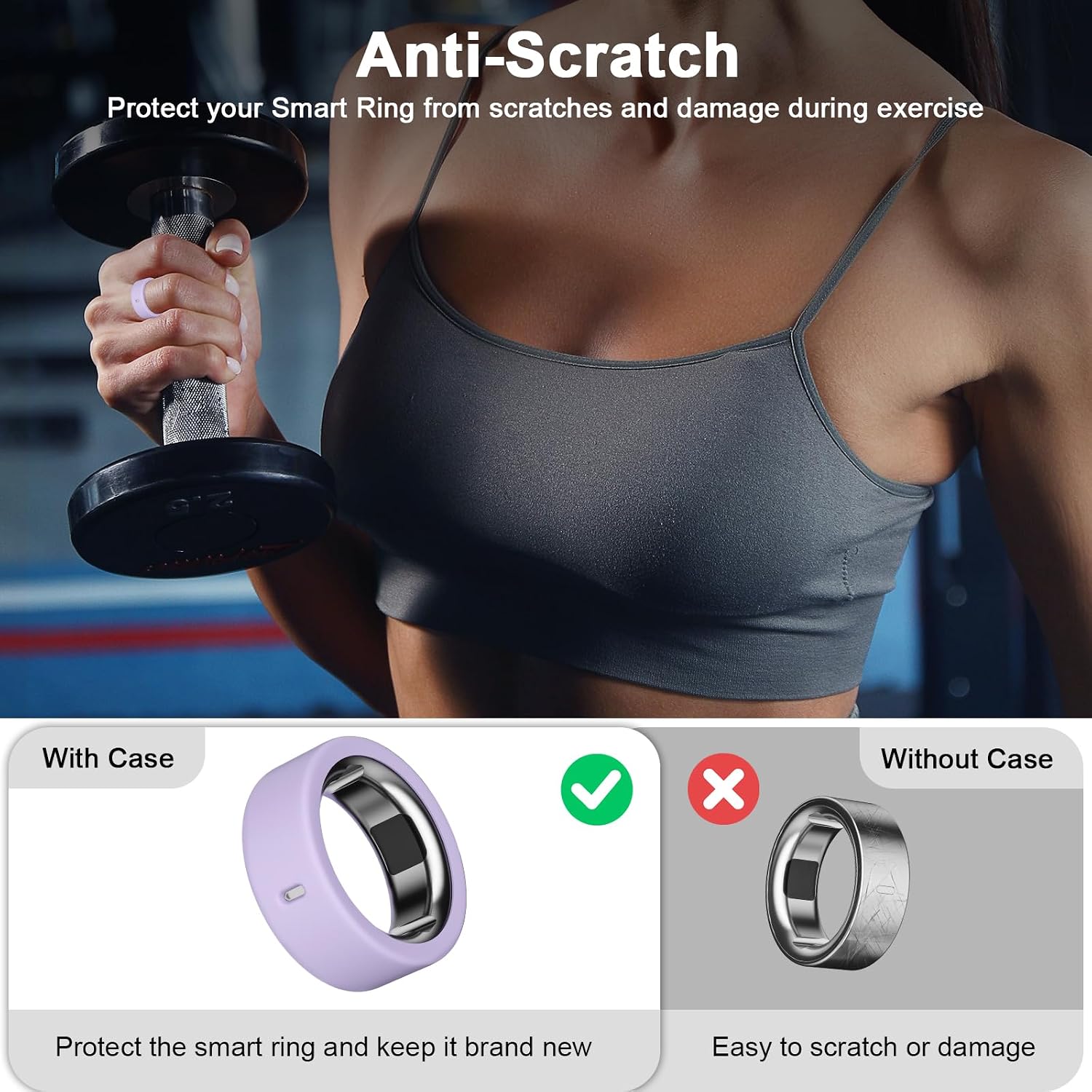Detalle de 10-Pack Silicone Ring Covers for Oura Ring Gen 4/4 Ceramic, Gen 3 & Ultrahuman Ring with Charging Hole