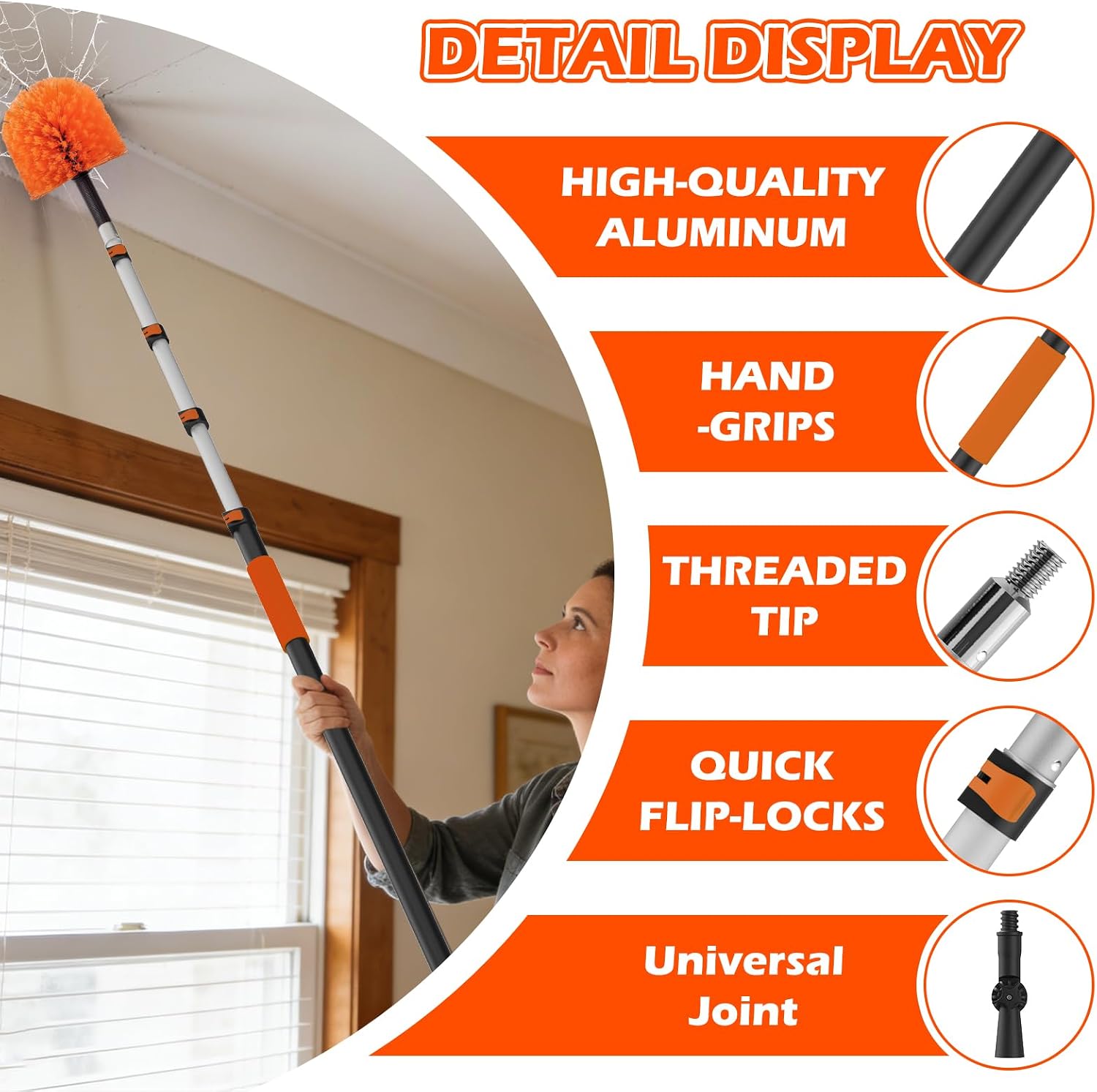 Thumbnail 4 de 16FT Reach High Ceiling Duster Kit with 3-12FT Telescopic Pole