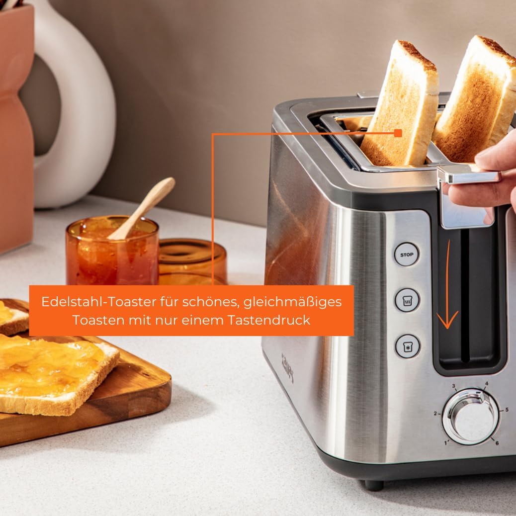 Thumbnail 4 de Krups KH442D Control Line Premium Toaster mit 2 kurzen Schlitzen und Brötchenaufsatz (6 Bräunungsgrade, 850 W)