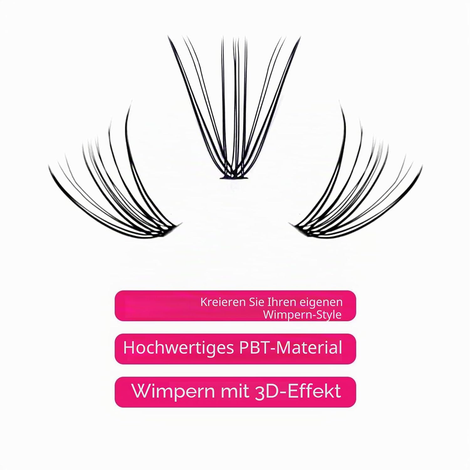 Thumbnail 3 de Wimpern Einzeln Cluster 20D 0.07D Curl 15mm