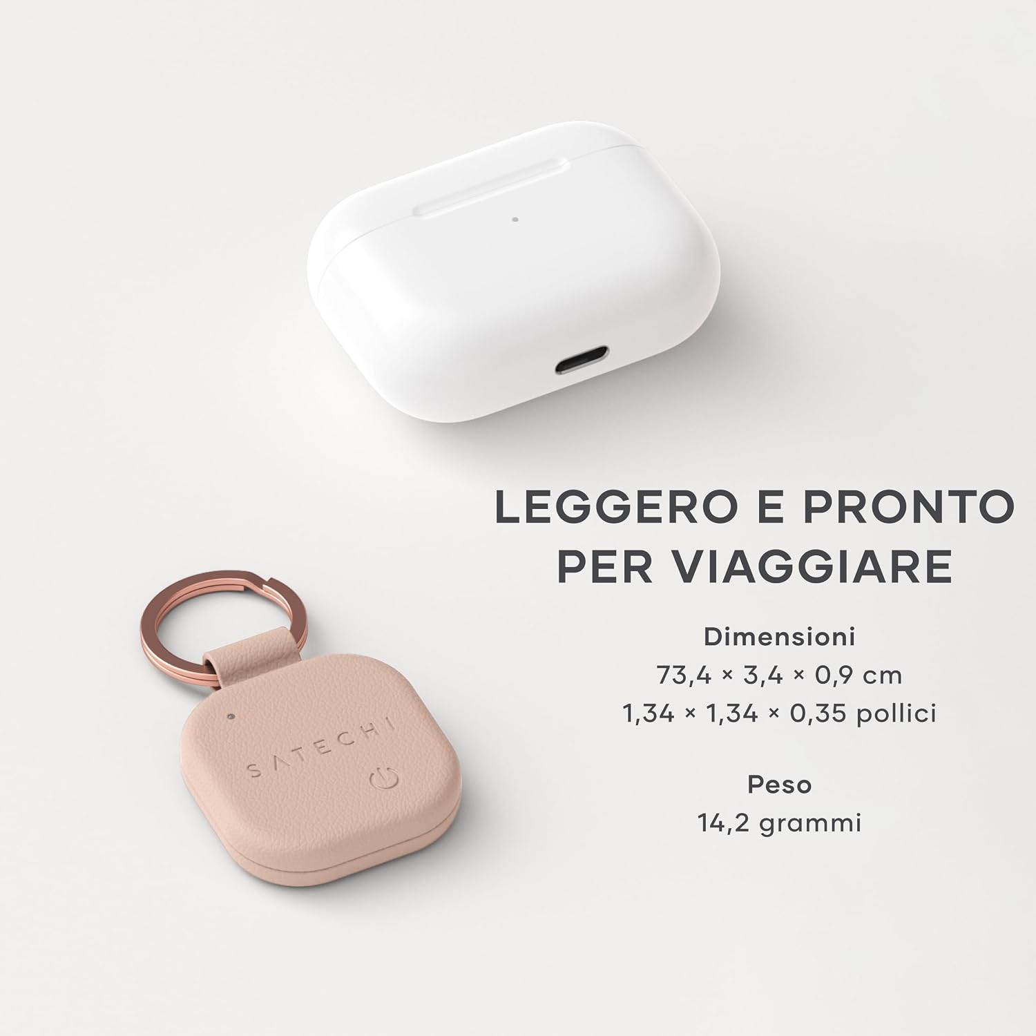 Detalle de SATECHI FindAll Localizzatore per Chiavi con Apple Find My – Rosa