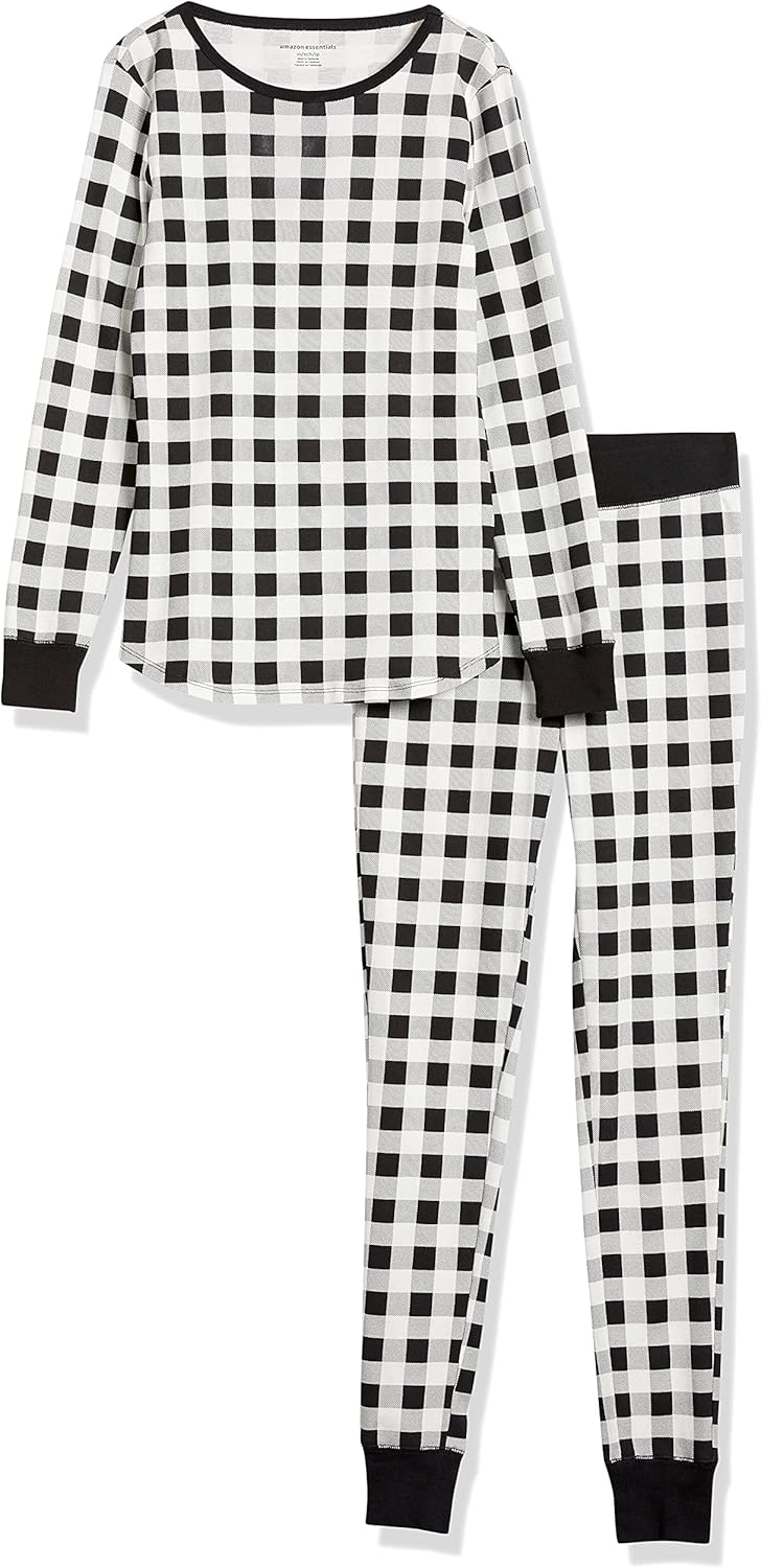 Thumbnail 4 de Amazon Essentials Damen-Pyjama-Set aus Baumwolle – anschmiegsamer Slim Fit (auch in Übergrößen)