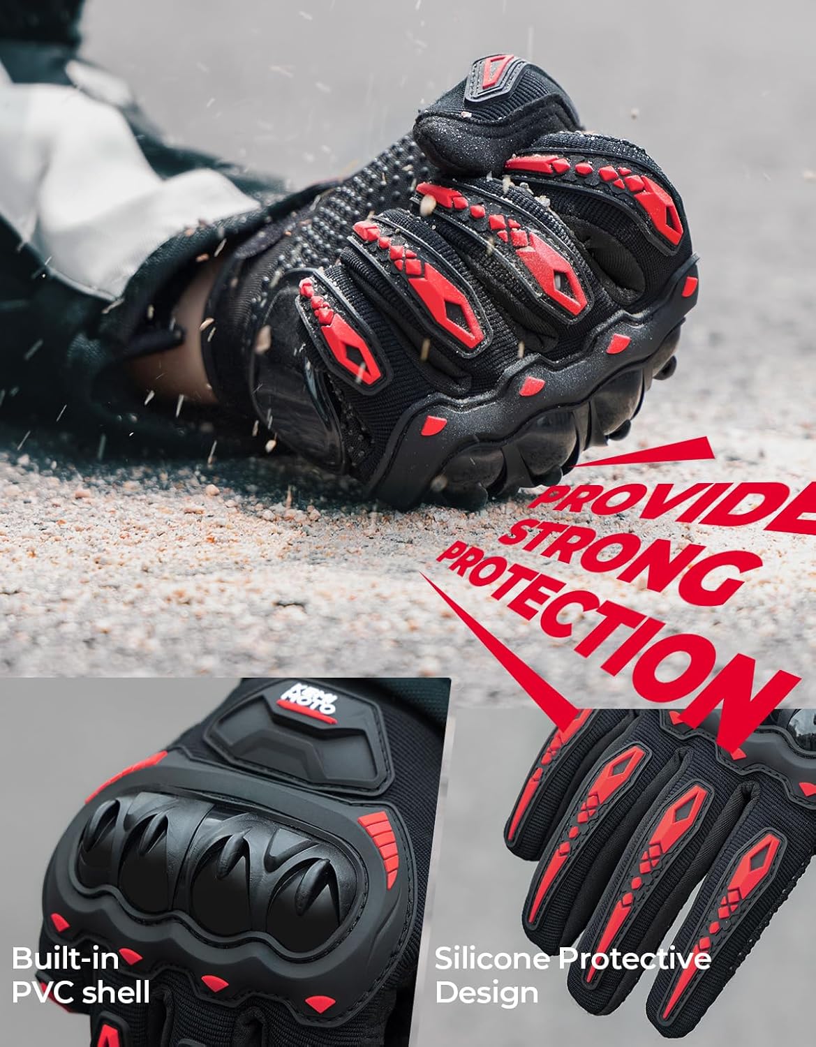 Thumbnail 5 de KEMIMOTO Gants Moto Été Homme, protection knuckle