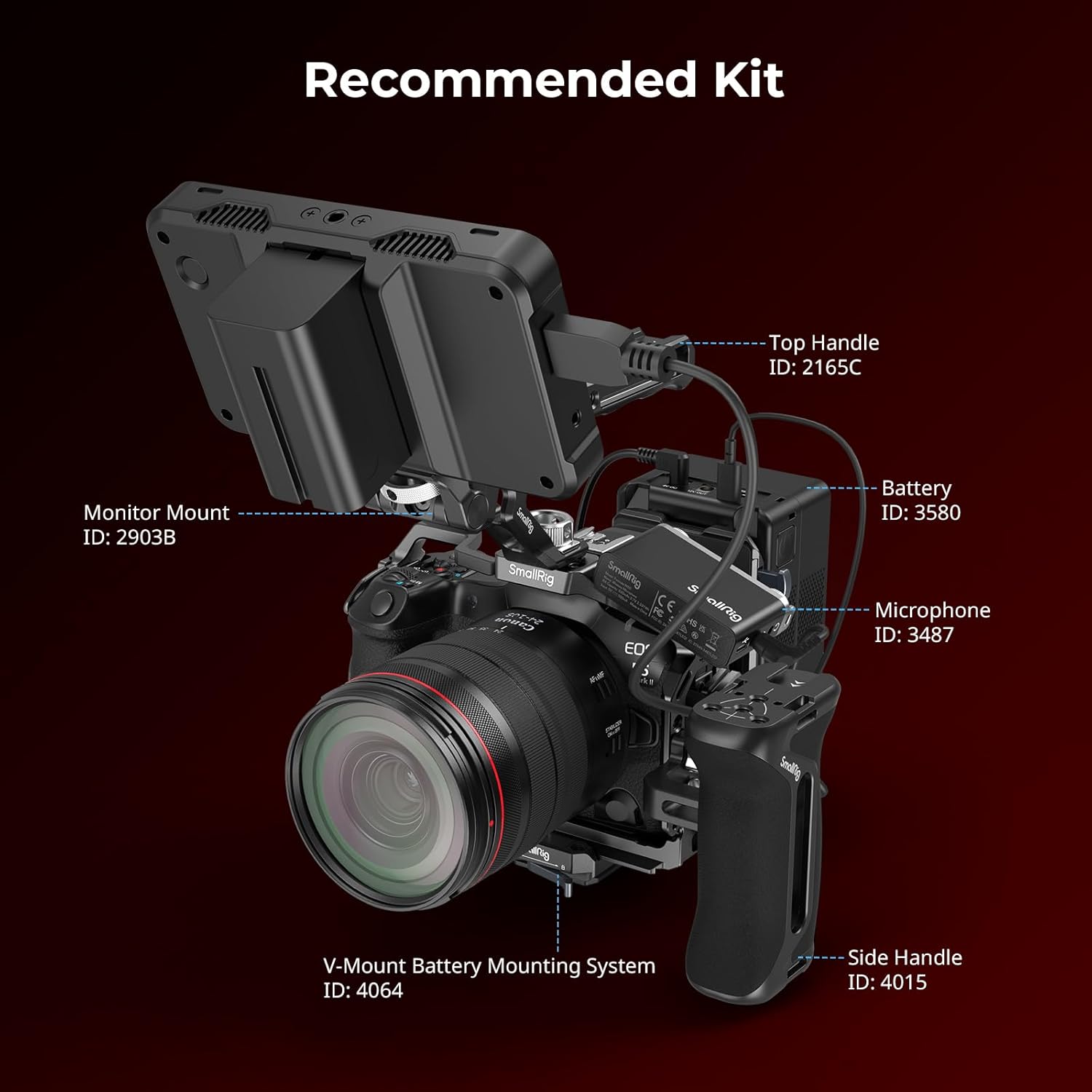 Thumbnail 4 de SMALLRIG R5 Mark II Cage für Canon R5 Mark II – Aluminium-Käfig mit Schnellwechselplatte (Arca-Swiss)