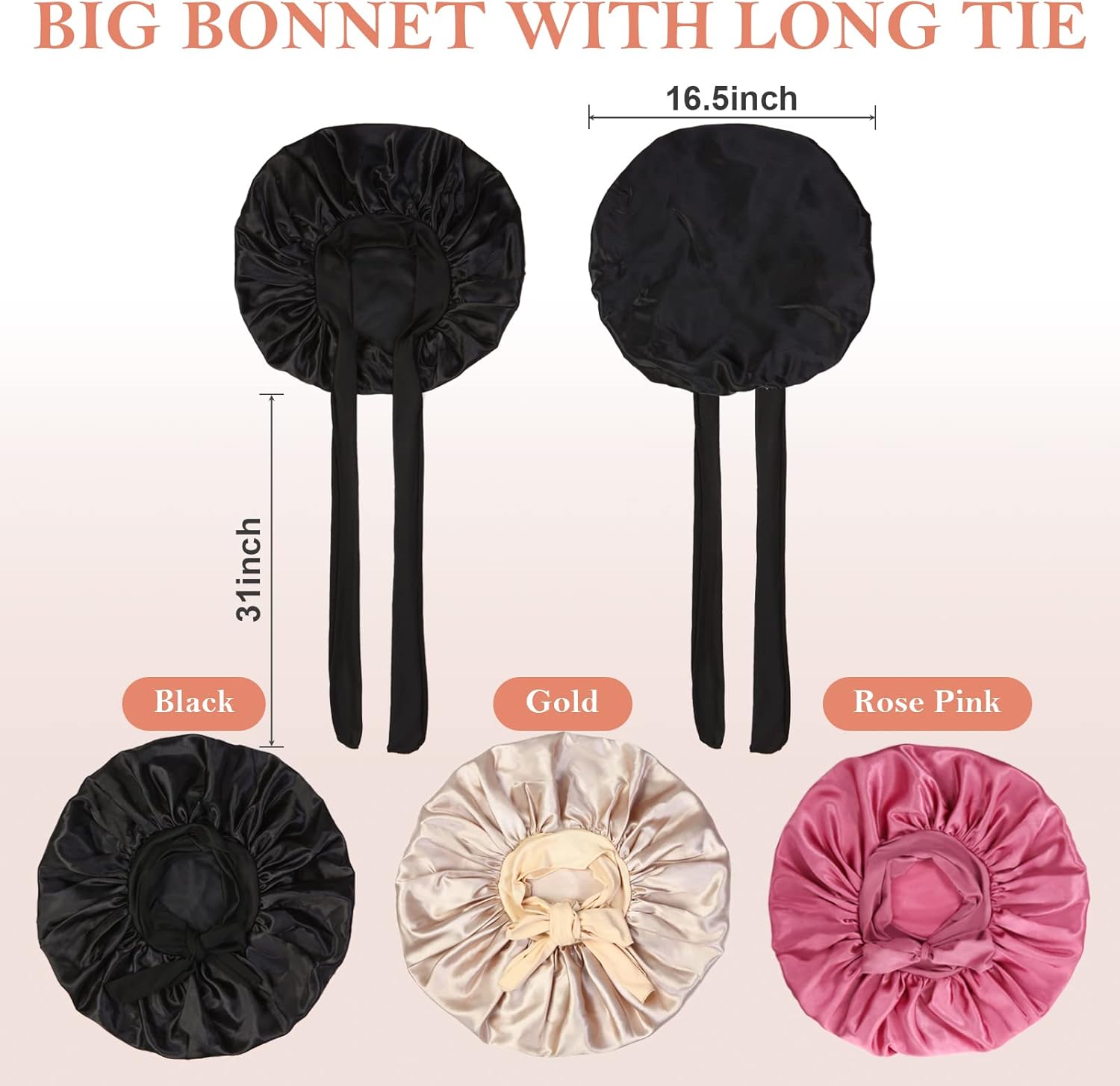 Thumbnail 5 de Extra Satin Bonnet 3-pack for Sleeping 🧖