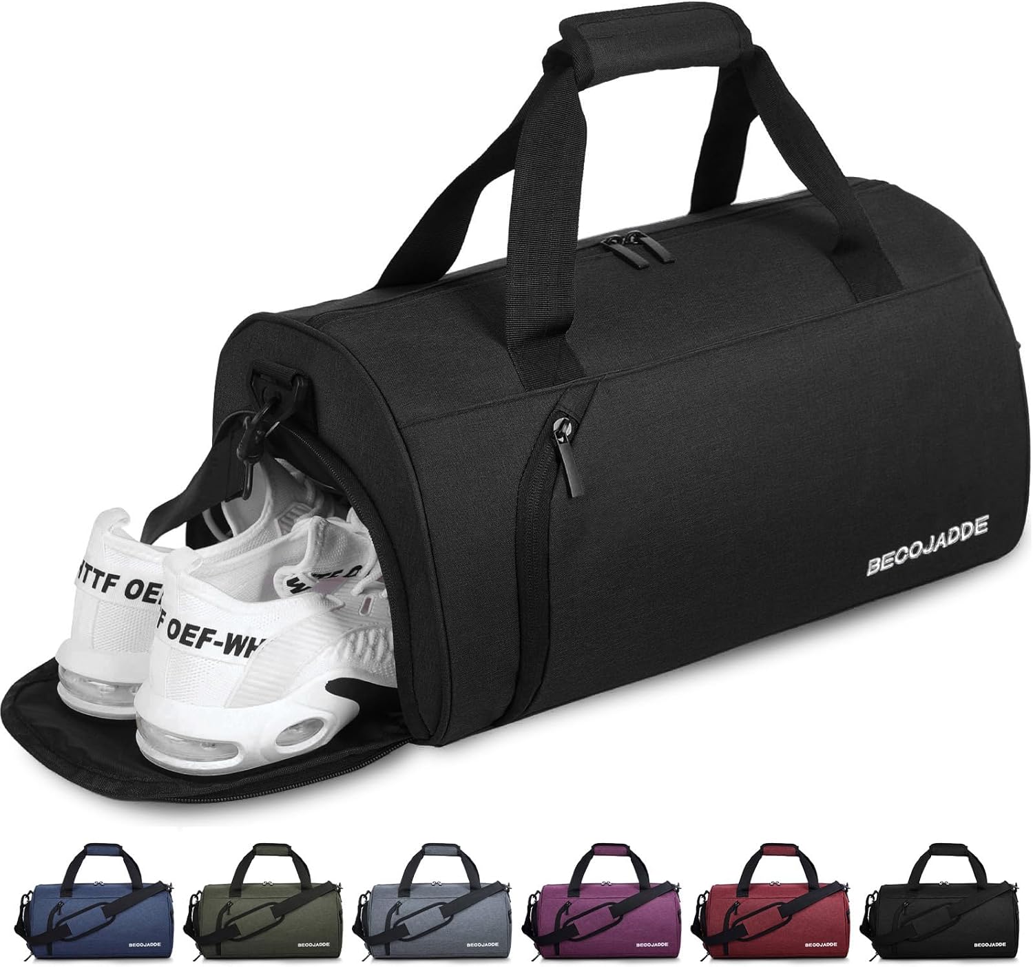 Detalle de BECOJADDE 35L Gym Bag Review: a practical travel sports duffle for daily gym use