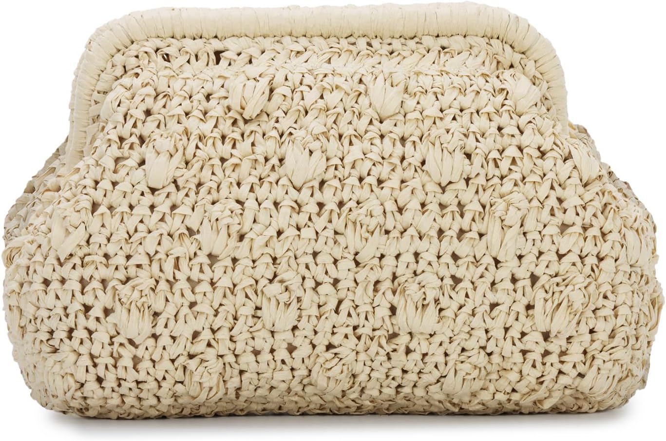 Detalle de Jywmsc Straw Clutch Purse for Women – 2025 Woven Rattan Beach Bag