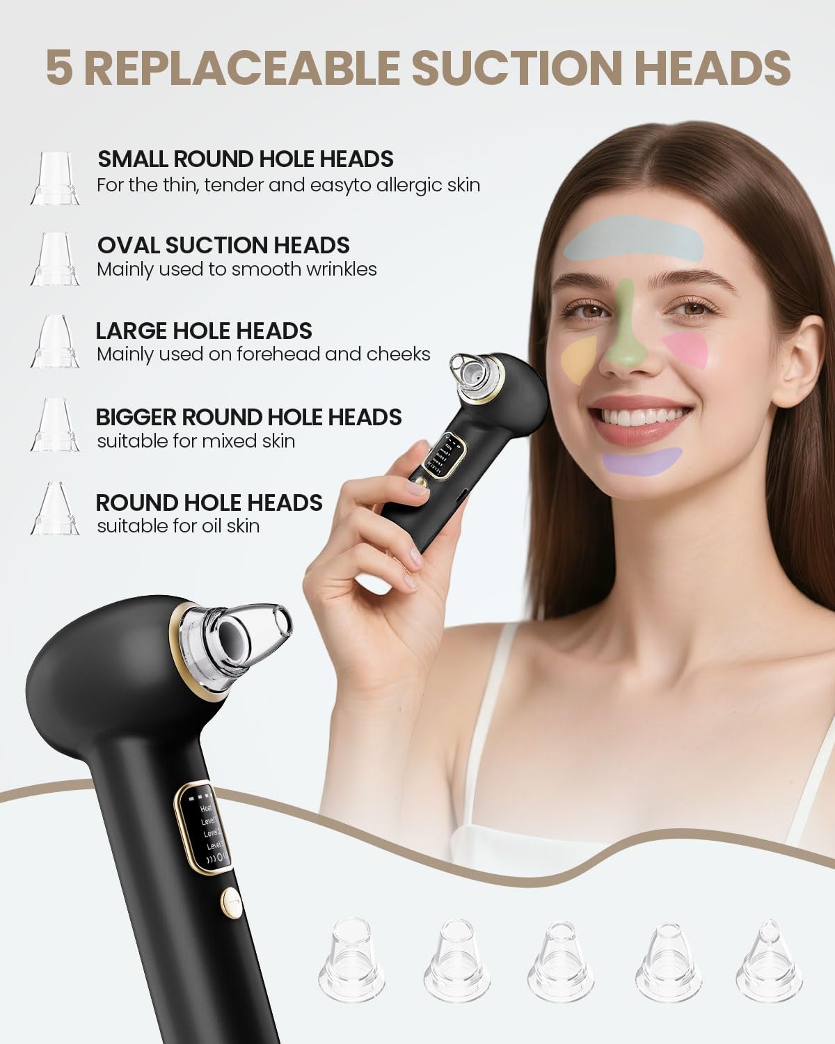 Thumbnail 1 de Heated Blackhead Remover with 5 Probes