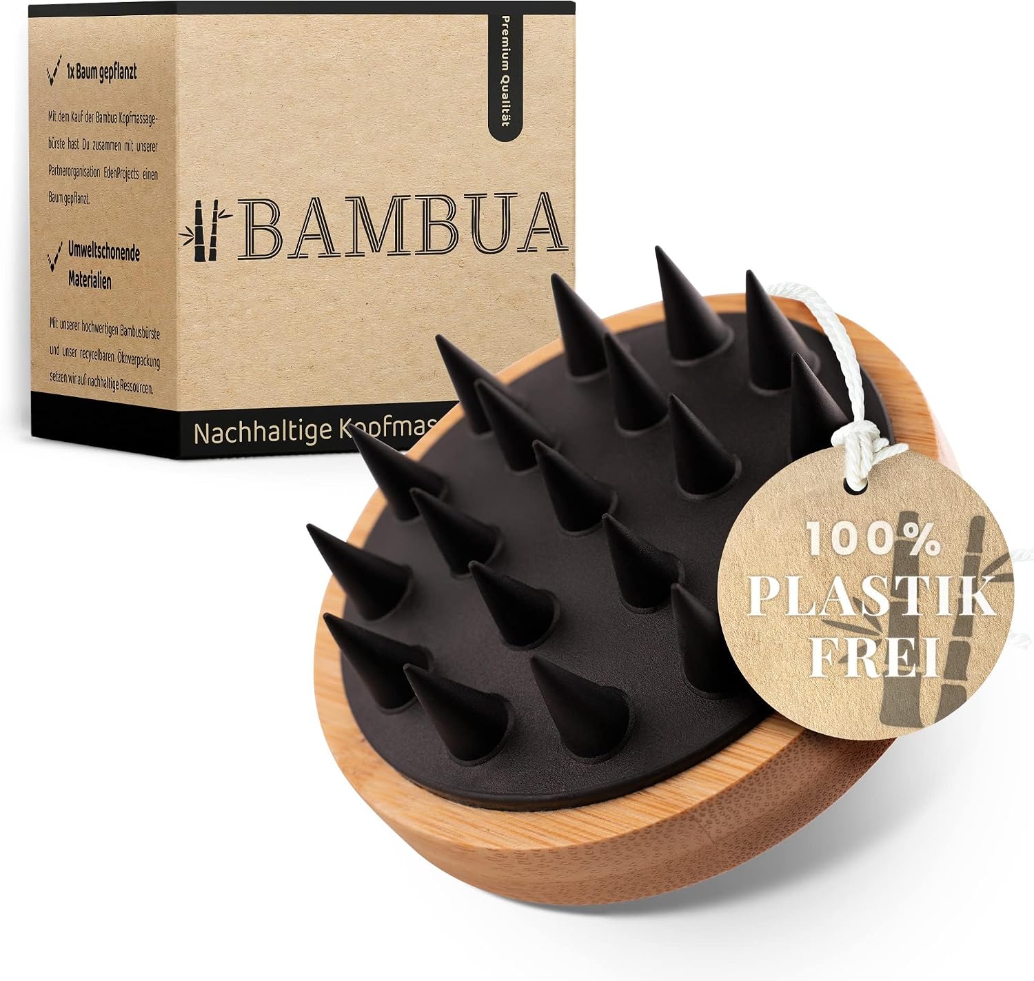 Detalle de BAMBUA Kopfhaut Massagebürste