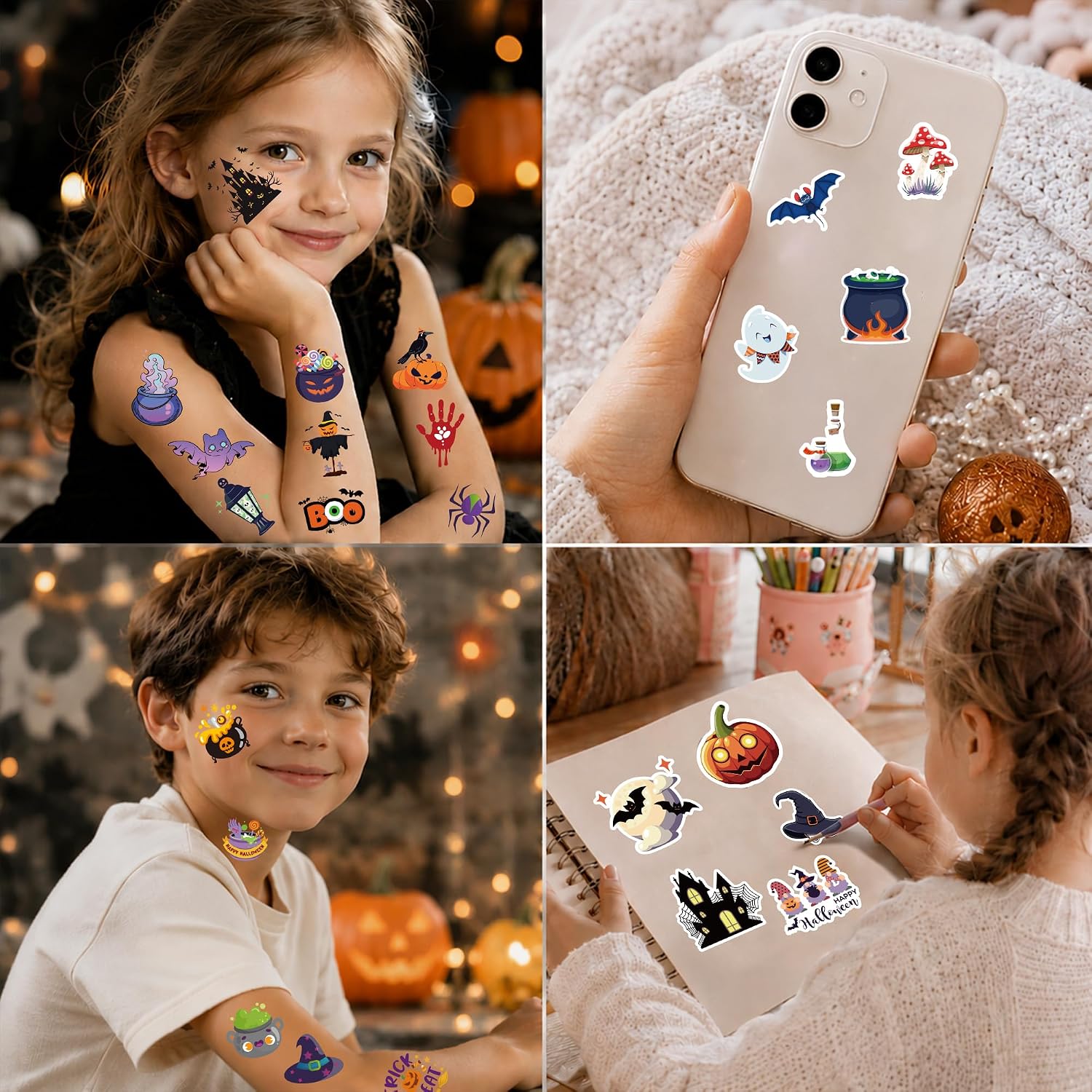 Thumbnail 6 de Halloween Sticker and Tattoo Set, 160 Pieces