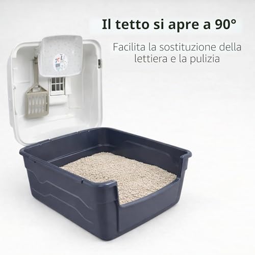 Detalle de Toilette per gatto Aimé Queen 905063: stile sobrio, funzionalità e odori controllati