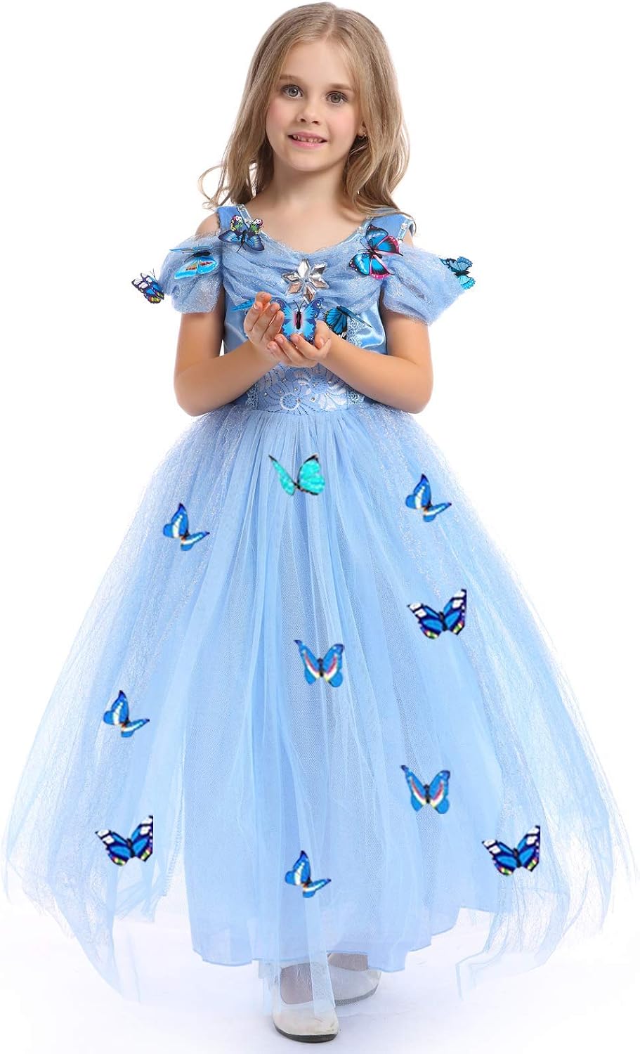 Thumbnail 6 de URAQT vestito principessa blu per bambina