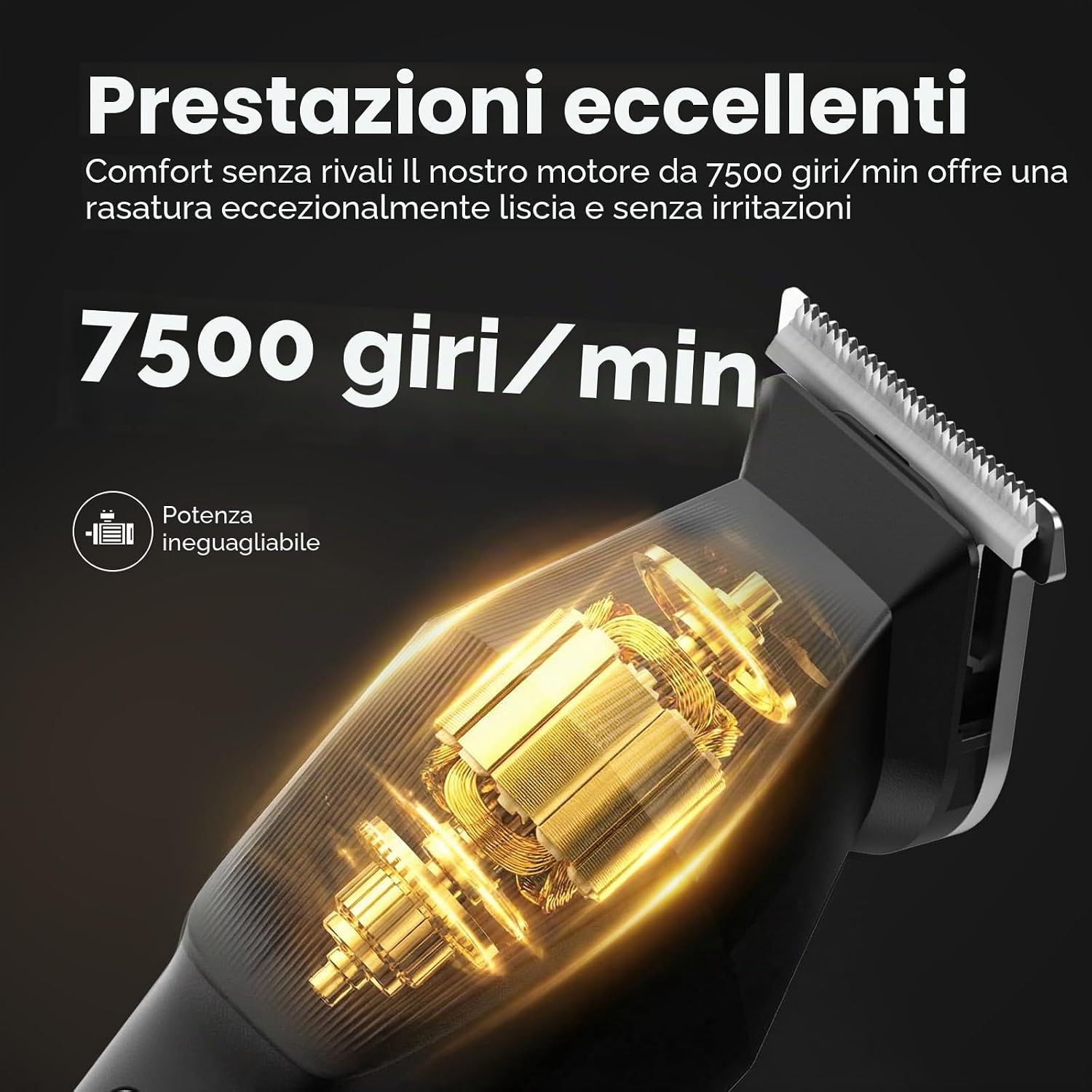 Detalle 2 de Yineel Regolabarba Rasoio Elettrico 6-in-1: kit professionale per taglio capelli, barba e corpo