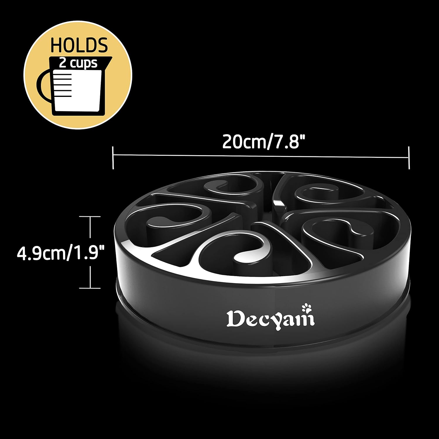 Thumbnail 3 de Decyam Slow Feeder Dog Bowl for Slow Eating (Non-Skid, BPA-Free, Up to 2 Cups)
