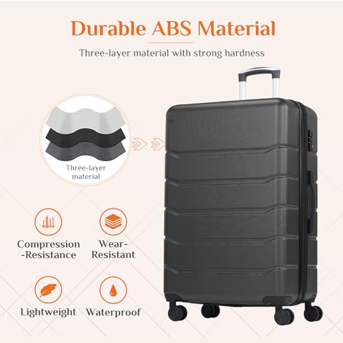 Detalle 2 de Sweetcrispy 21 Inch Carry On Luggage with Spinner Wheels