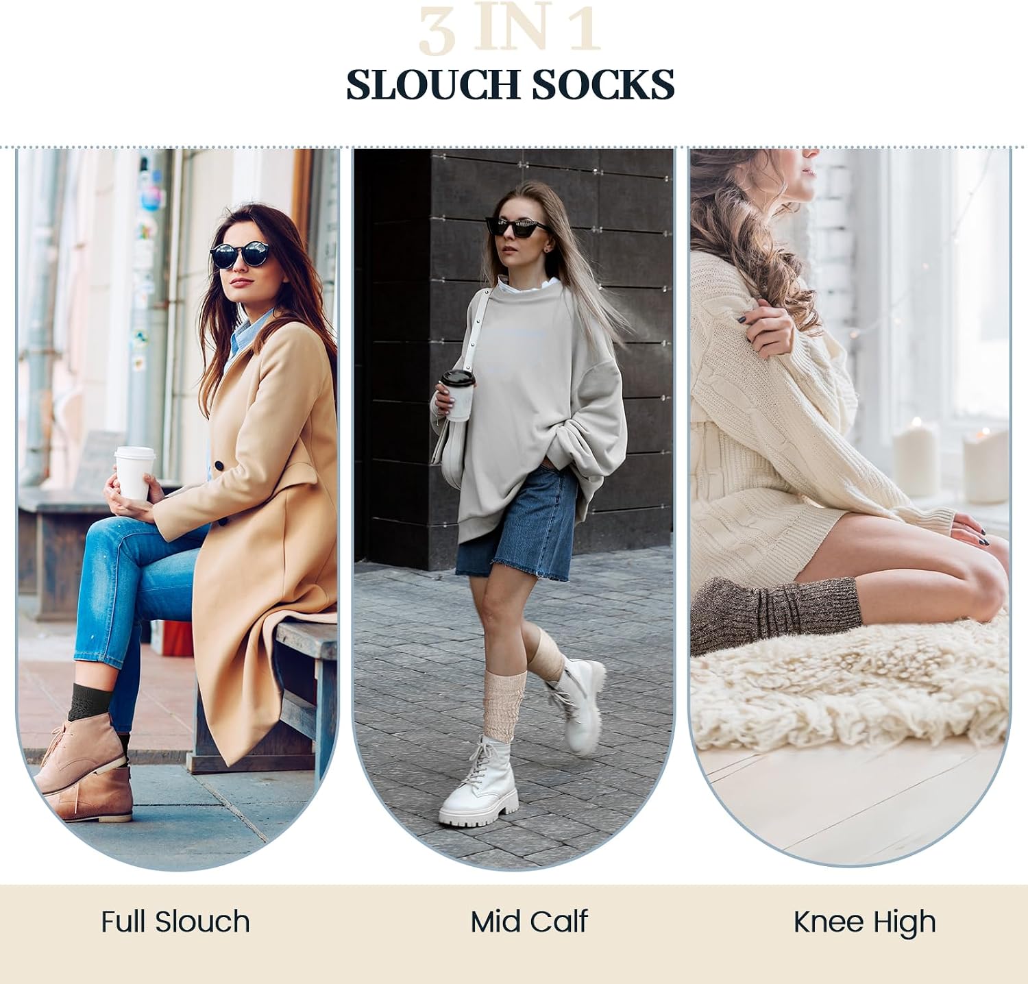 Thumbnail 6 de Pleneal 3-Pair Slouch Scrunch Socks