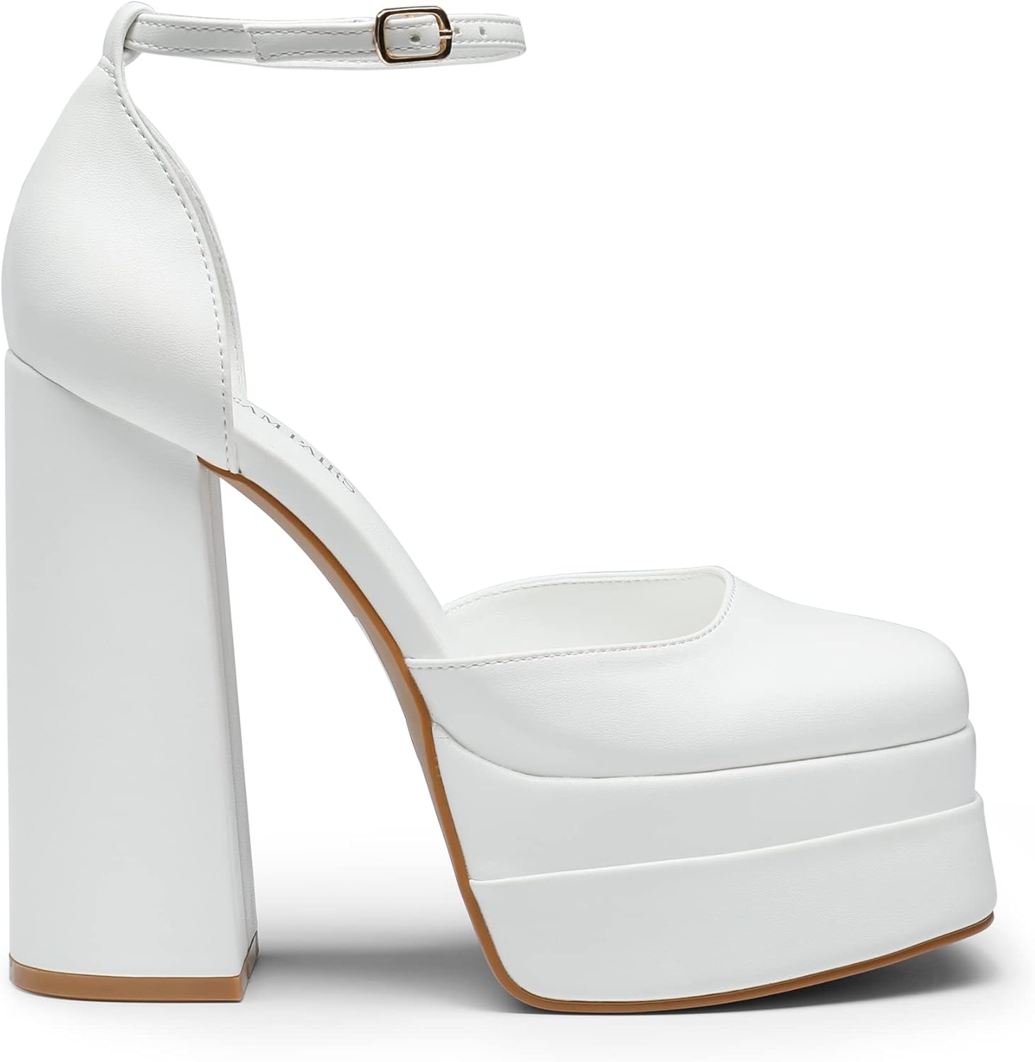 Thumbnail 3 de DREAM PAIRS Aurelia Women’s High Chunky Platform Closed-Toe Block Heels with Ankle Strap