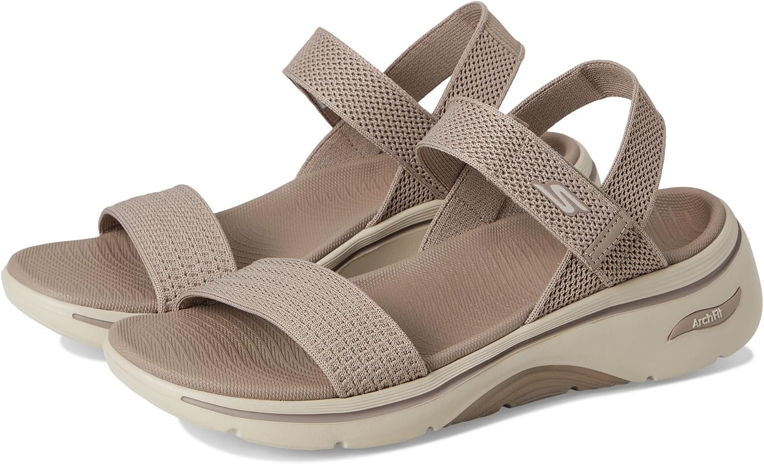 Detalle de Skechers GO WALK ARCH FIT 2.0 Sandal para Mujer – Taupe