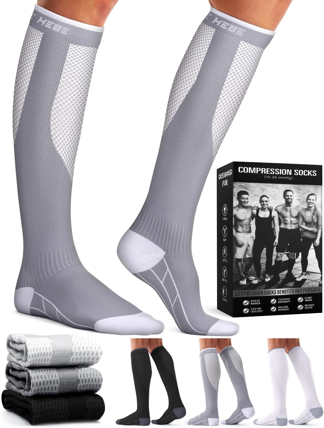 Thumbnail 6 de Compression Socks, 3-Pack