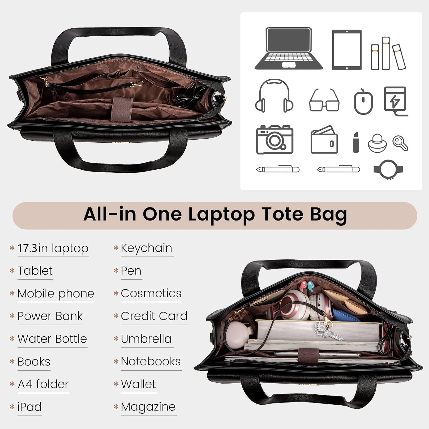 Thumbnail 2 de LOVEVOOK 17.3in Laptop Tote Bag