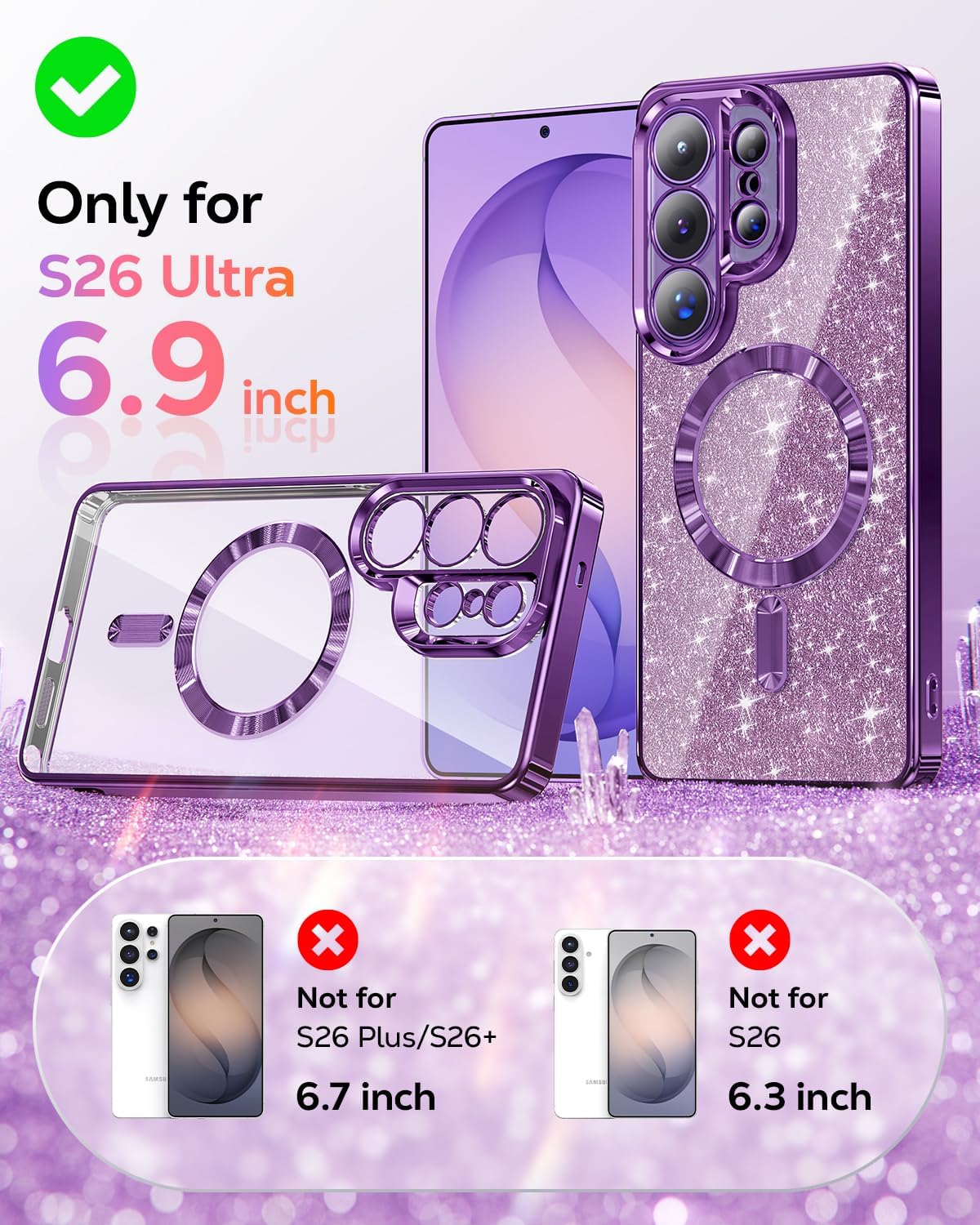 Detalle de Meifigno Magnetic Case for S26 Ultra 6.9in