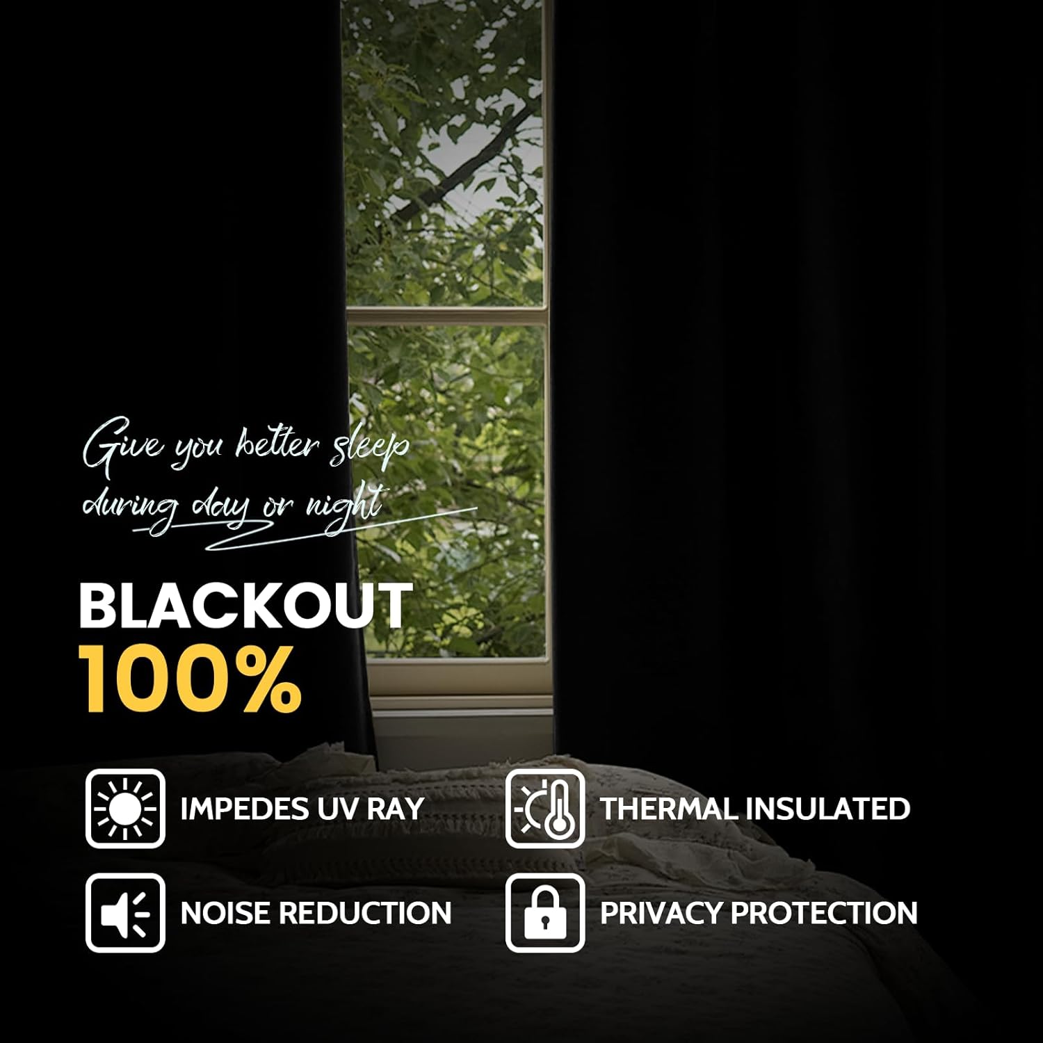 Thumbnail 5 de Yakamok Blackout Curtain Panels, 84-Inch