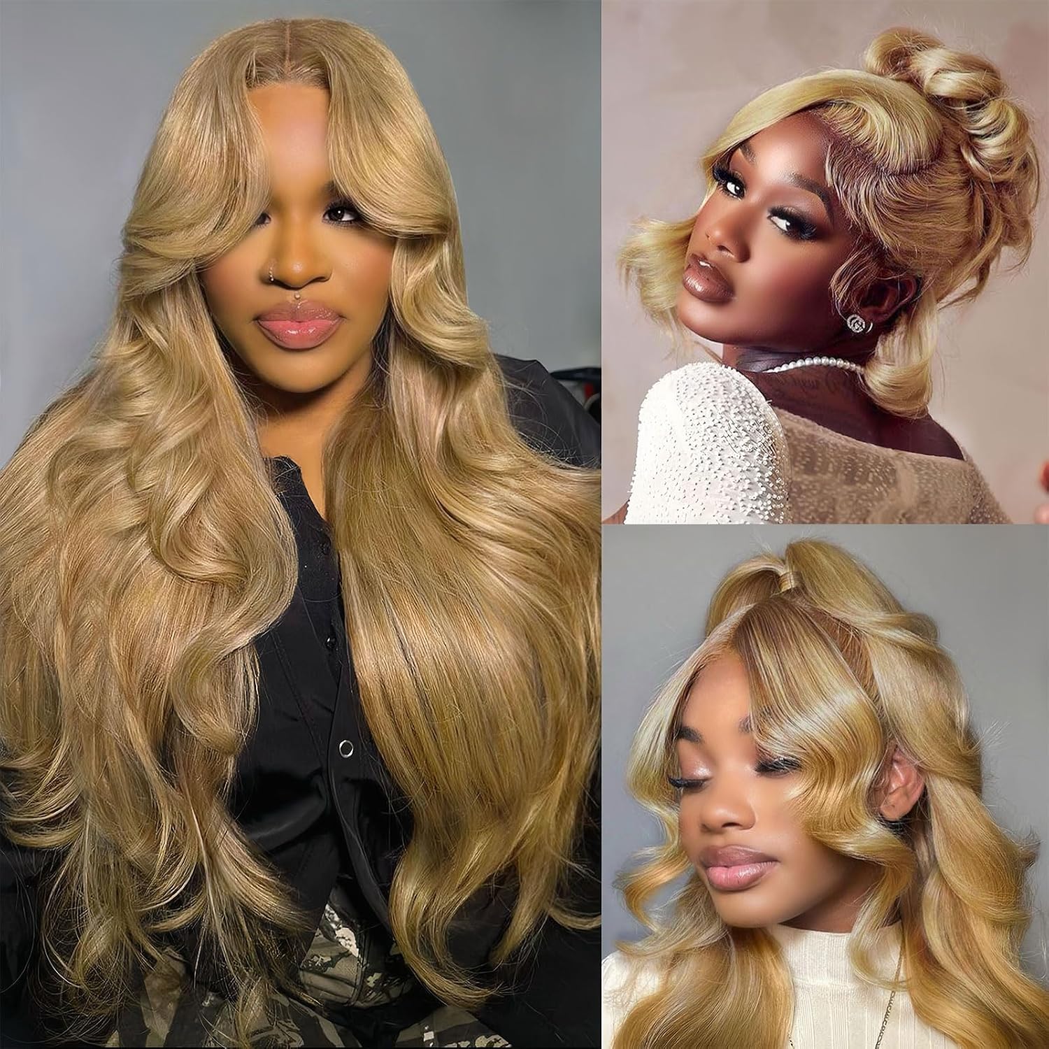 Thumbnail 6 de Ruaswey 26 Inch 613 13x6 Lace Front Wig – 200 Density Body Wave, 613 Blonde Human Hair, Pre Plucked Hairline