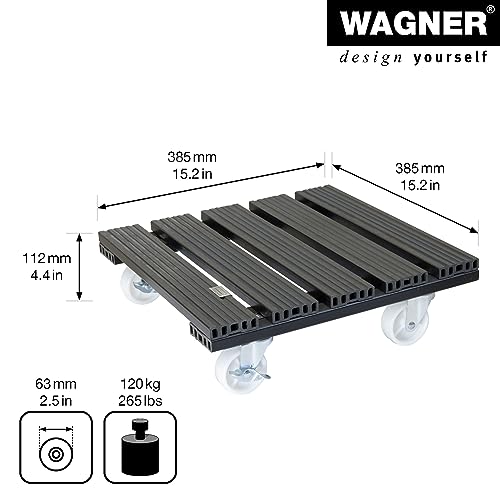 Thumbnail 1 de WAGNER Soporte con ruedas para plantas 38,5×38,5×11 cm