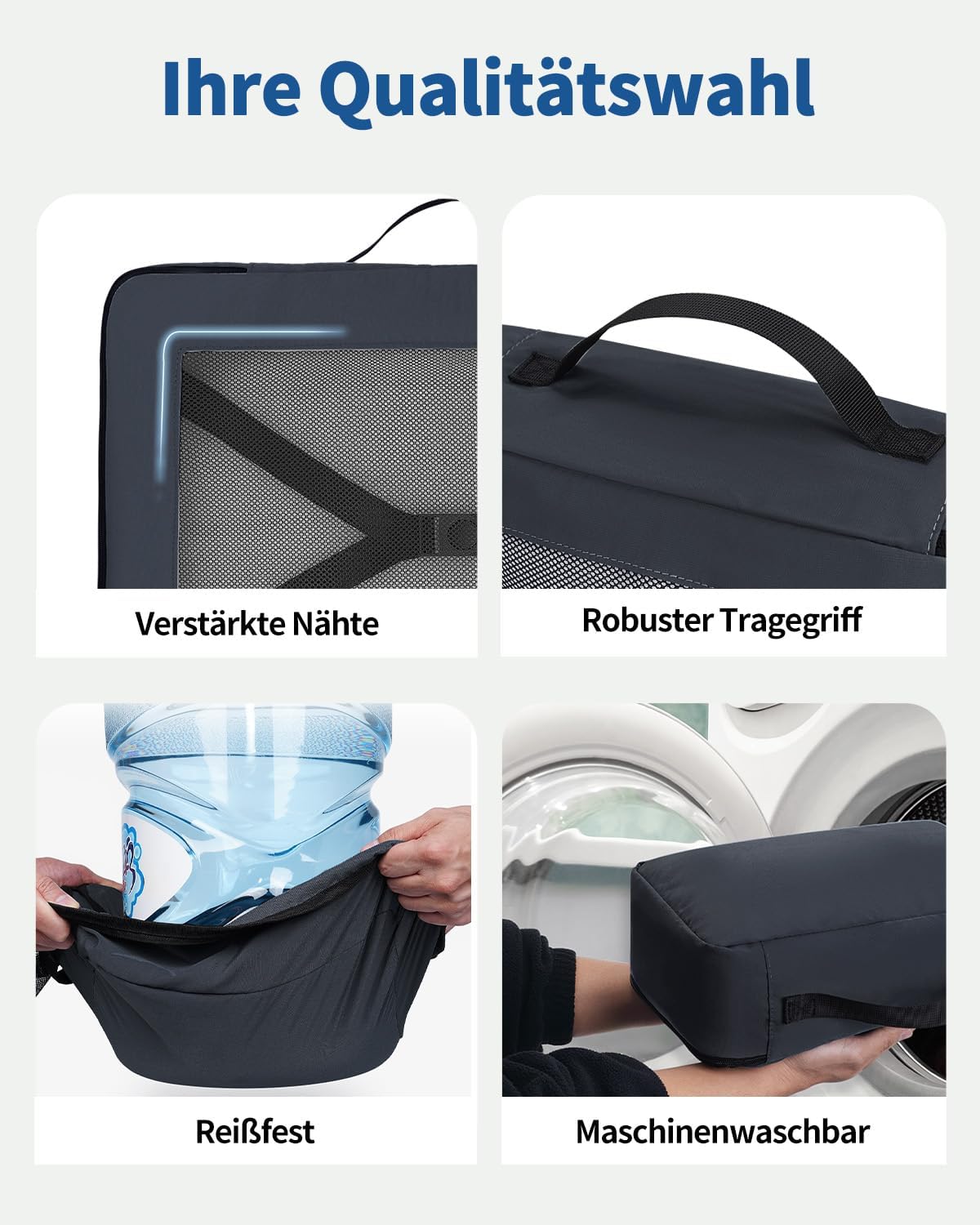Detalle de ECOHUB 7‑Teiliges Koffer Organizer Set – recycelte PET Packwürfel, Dunkelblau