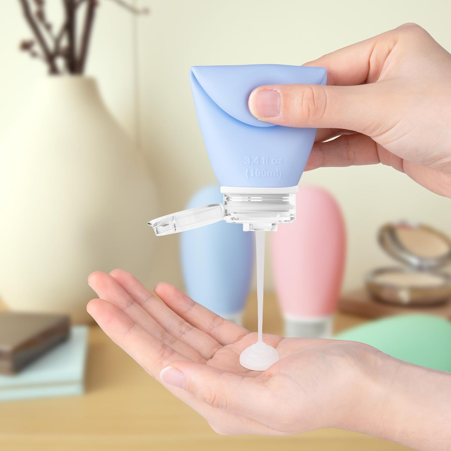 Thumbnail 2 de Opret 100ml Silicone Travel Bottle (3-pack) for toiletries – leak-proof, BPA-free, TSA-approved