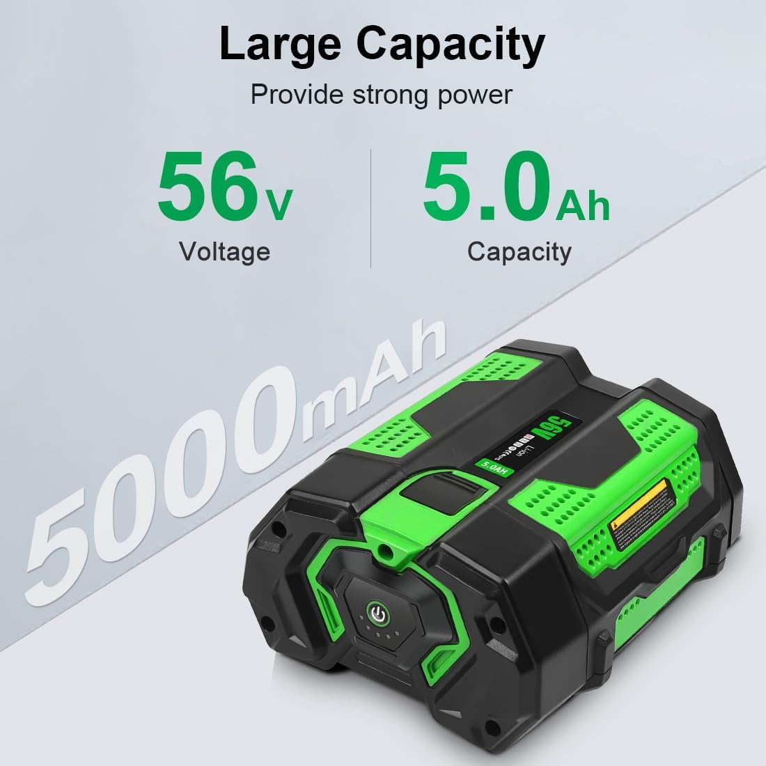 Detalle de LiBatter 5.0Ah 56V Replacement Battery with LED Power Indicator