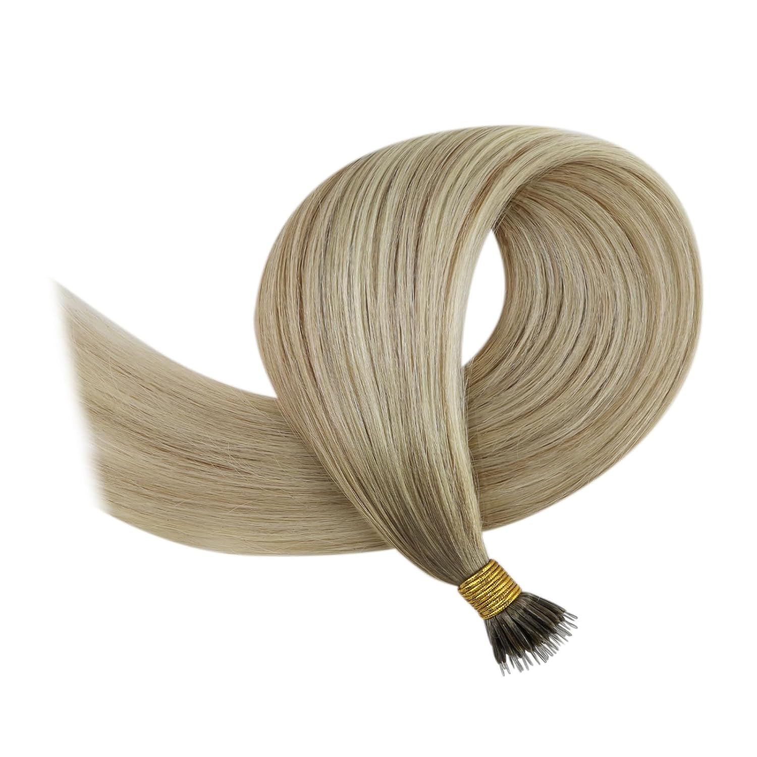 Thumbnail 6 de YoungSee Nanoring Extensions Remy Echthaar – Aschblond mit Platinblond Nano-Ring 35 cm, 50 g (#SUN)