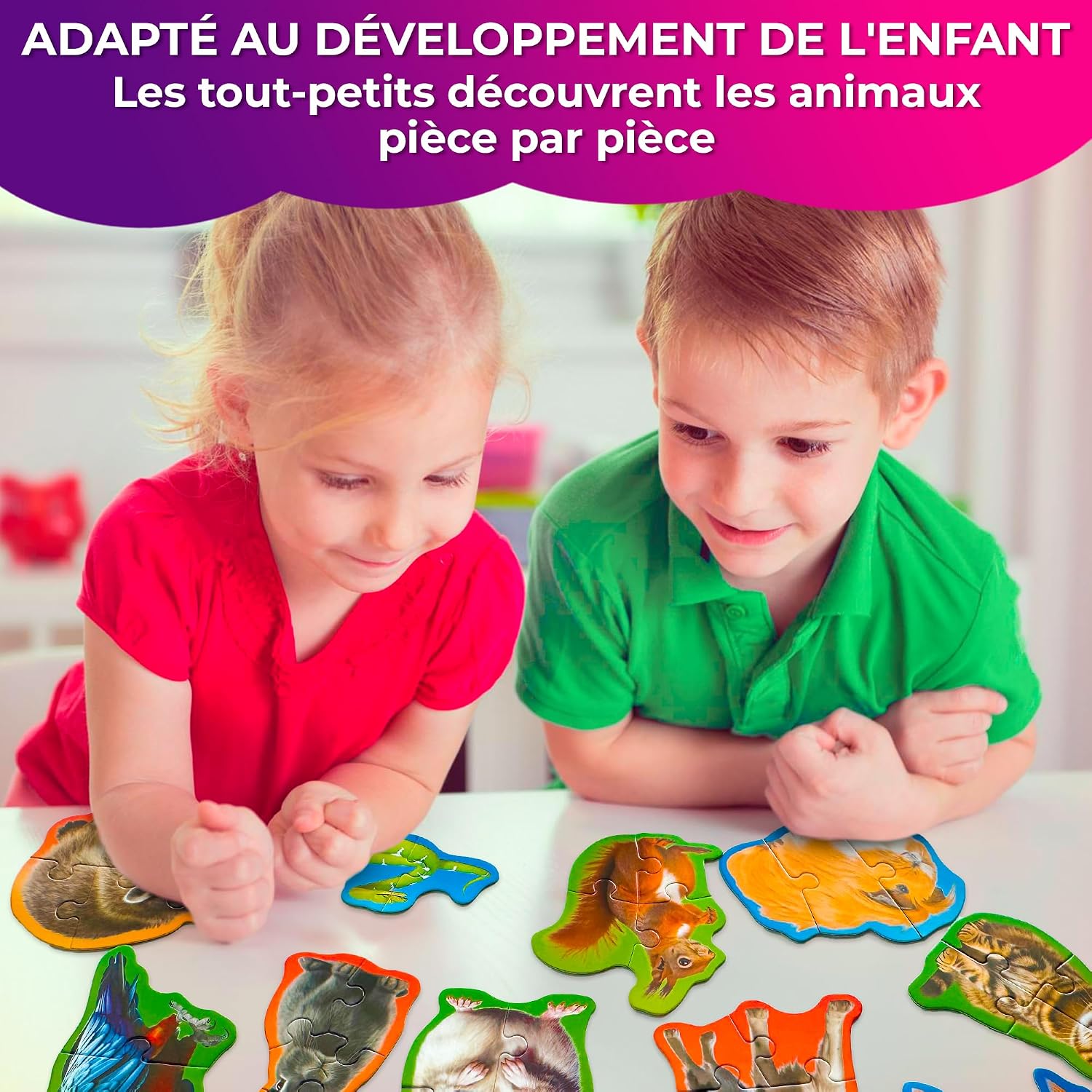 Detalle 2 de QUOKKA Puzzle éducatif 40 pièces 2‑3 ans 🧩