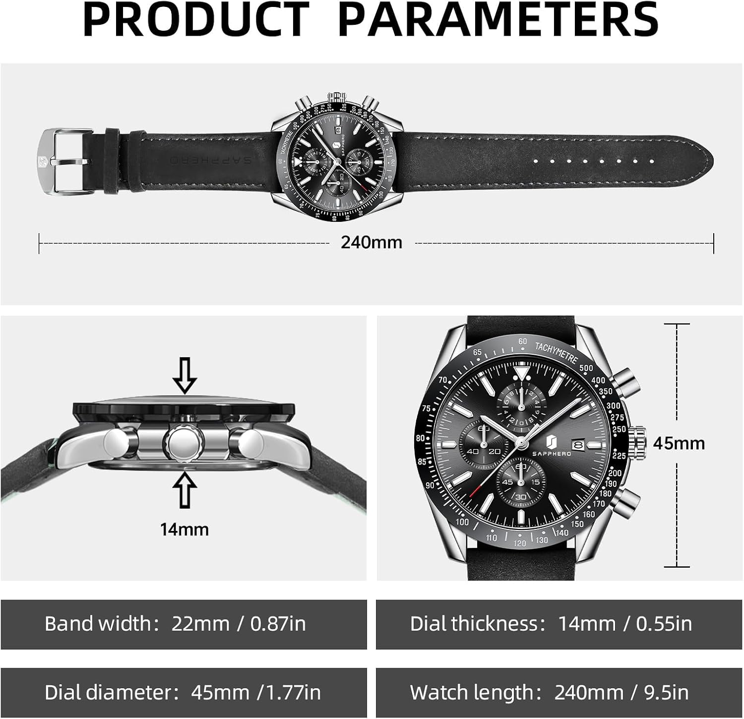 Thumbnail 5 de BENYAR Chronograph Herren 45 mm