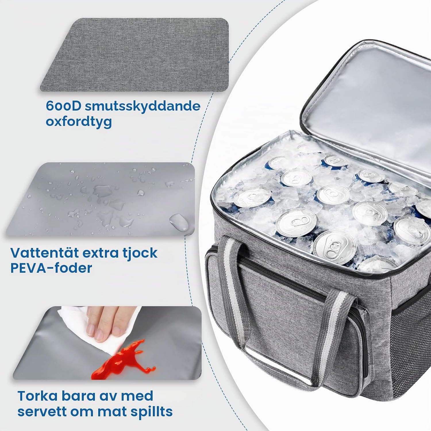 Detalle 2 de DUNSOO Dunsoo Kühltasche Klein kylväska, 15 liter, vikbar med axelrem