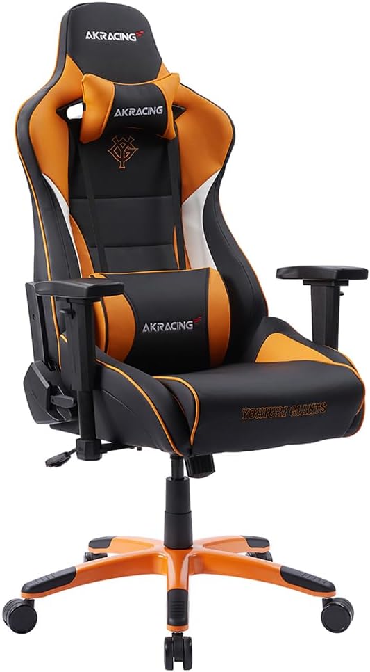 Detalle de AKRacing AKR-PRO-X/ORANGE/GIANTS ゲーミングチェア 180度リクライニング・4Dアームレスト