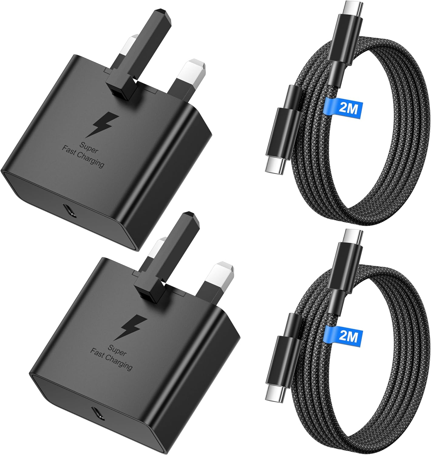 Detalle de 45W Samsung 2Pack USB‑C Fast Charger 2M Cable