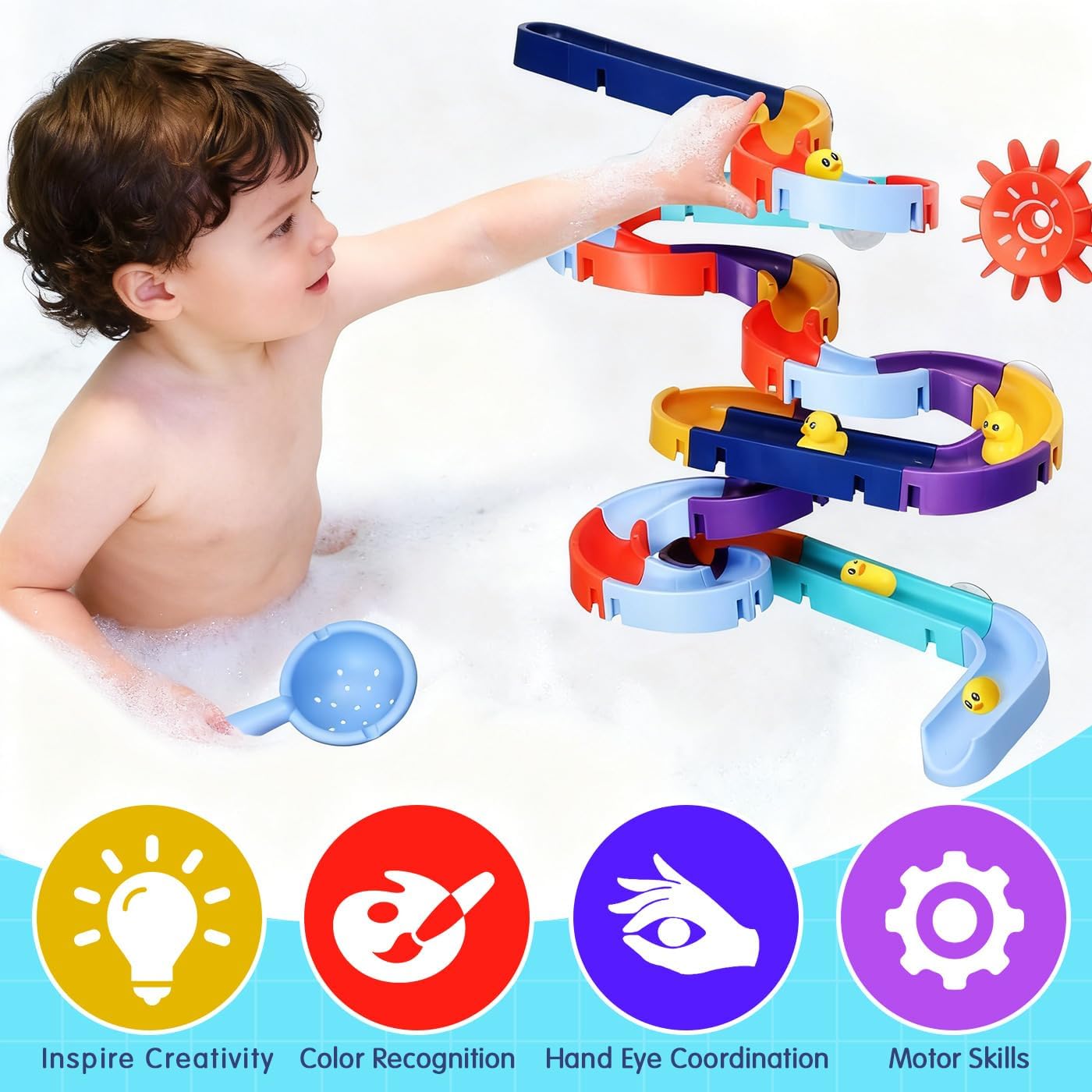 Thumbnail 1 de Bath Toys DIY Track Game 48 pcs