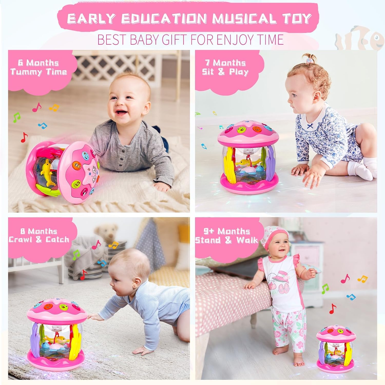 Thumbnail 2 de m zimoon Baby Toys 6 Months Plus sensory musical toy