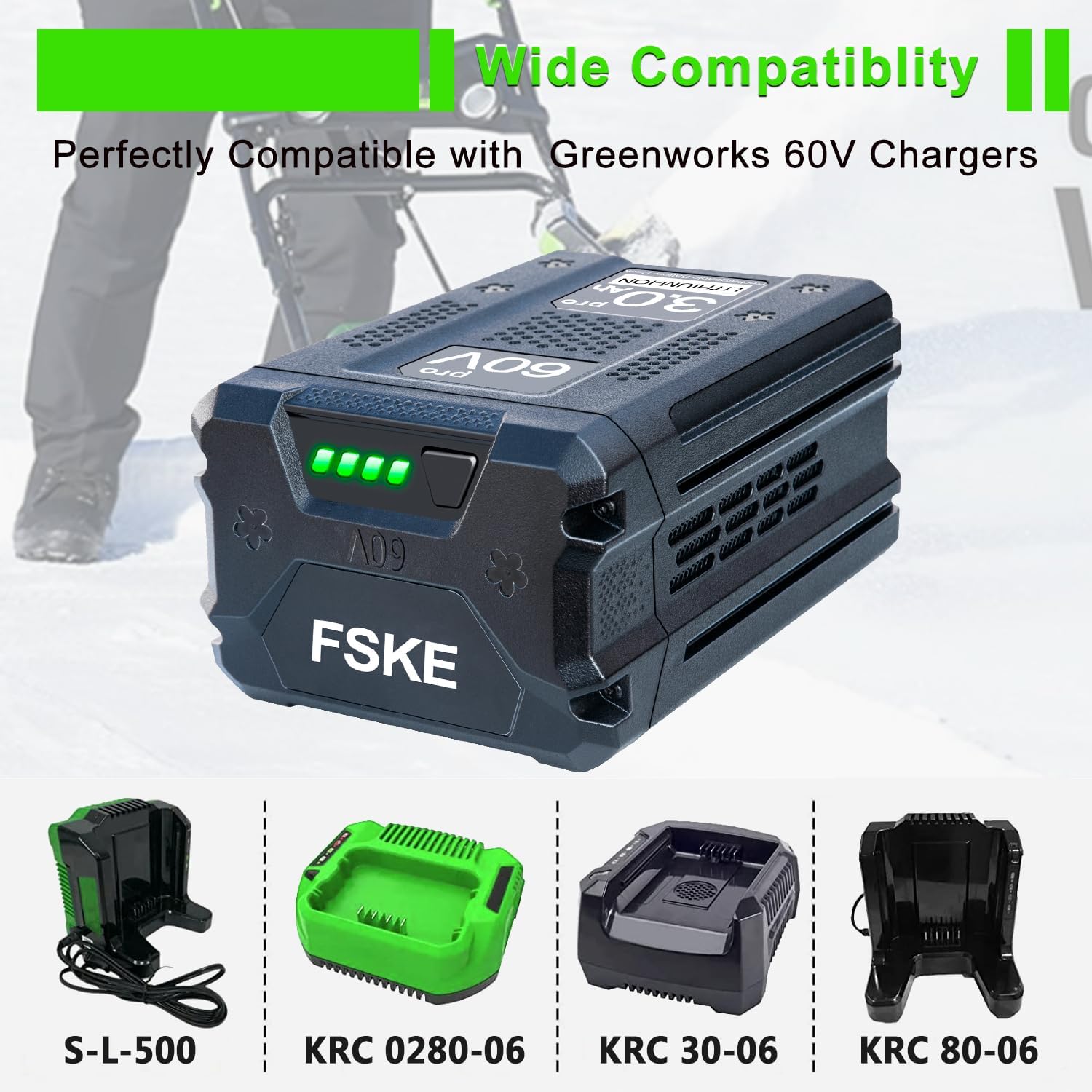 Detalle de FSKE Replacement Battery 3Ah