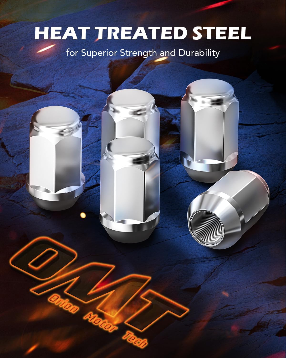 Thumbnail 4 de Orion Motor Tech 24-Piece 1/2-20 Lug Nuts Chrome