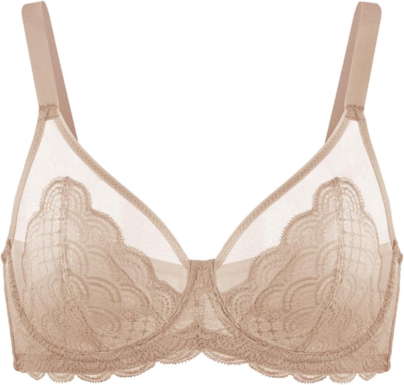 Thumbnail 3 de HSIA FBD0092 Minimizer Bra, Full-Coverage Underwire Lace with Mermaid Scales