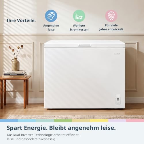 Detalle de Comfee Gefriertruhe RCC231WH2EU(E) – 233 L No Frost mit Dual-Inverter