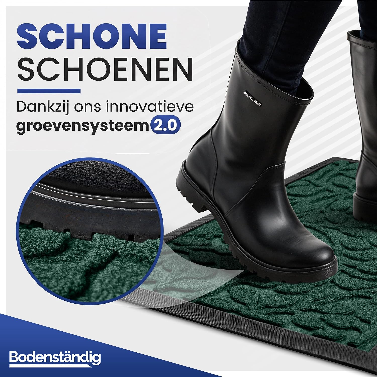 Thumbnail 4 de BODENSTÄNDIG® deurmat buiten antislip 40x60, groen en absorberend