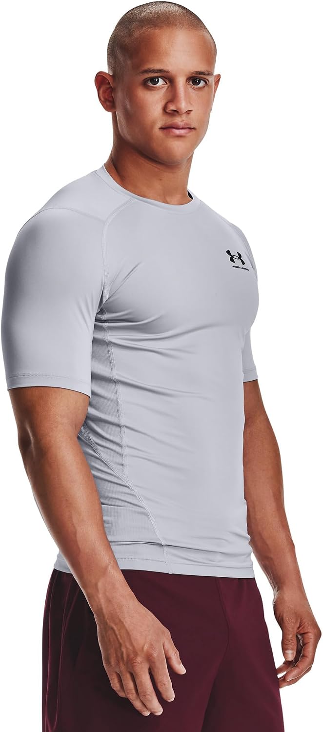 Thumbnail 2 de Under Armour HeatGear Compression Shirt da uomo – Black/White, M