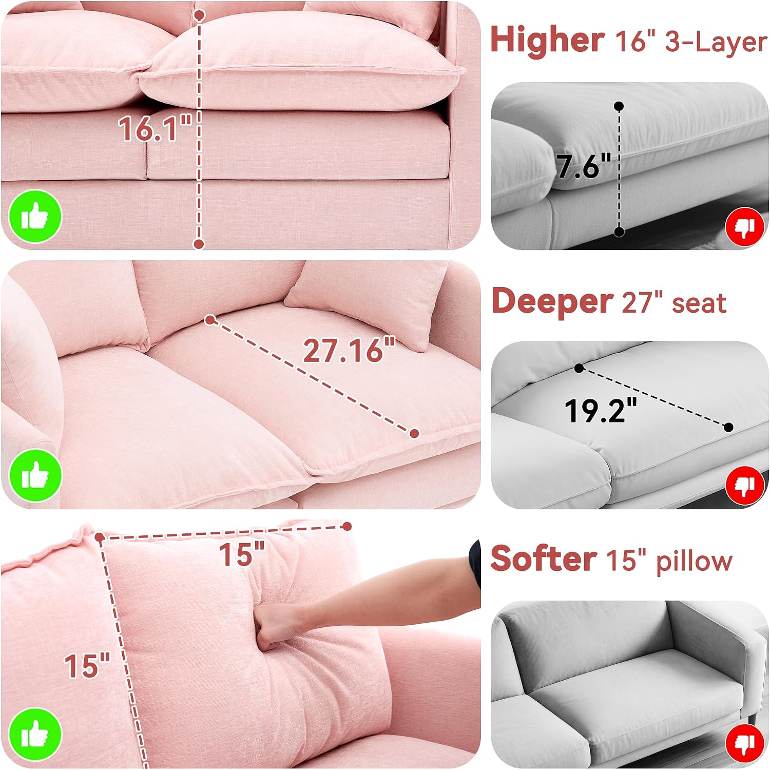 Detalle 2 de MUDANT Loveseat Sofa 50-inch